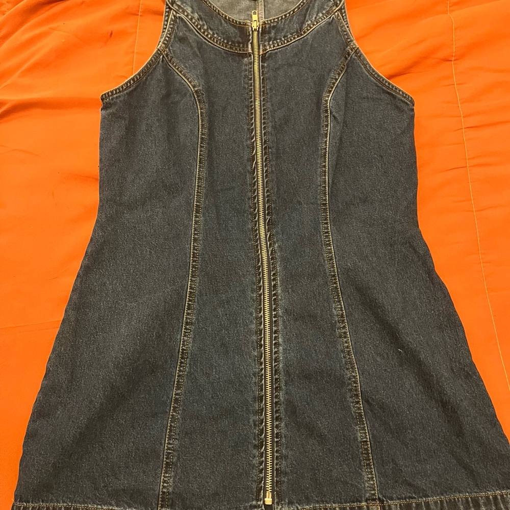 Jordache Blue Denim Zip Dress